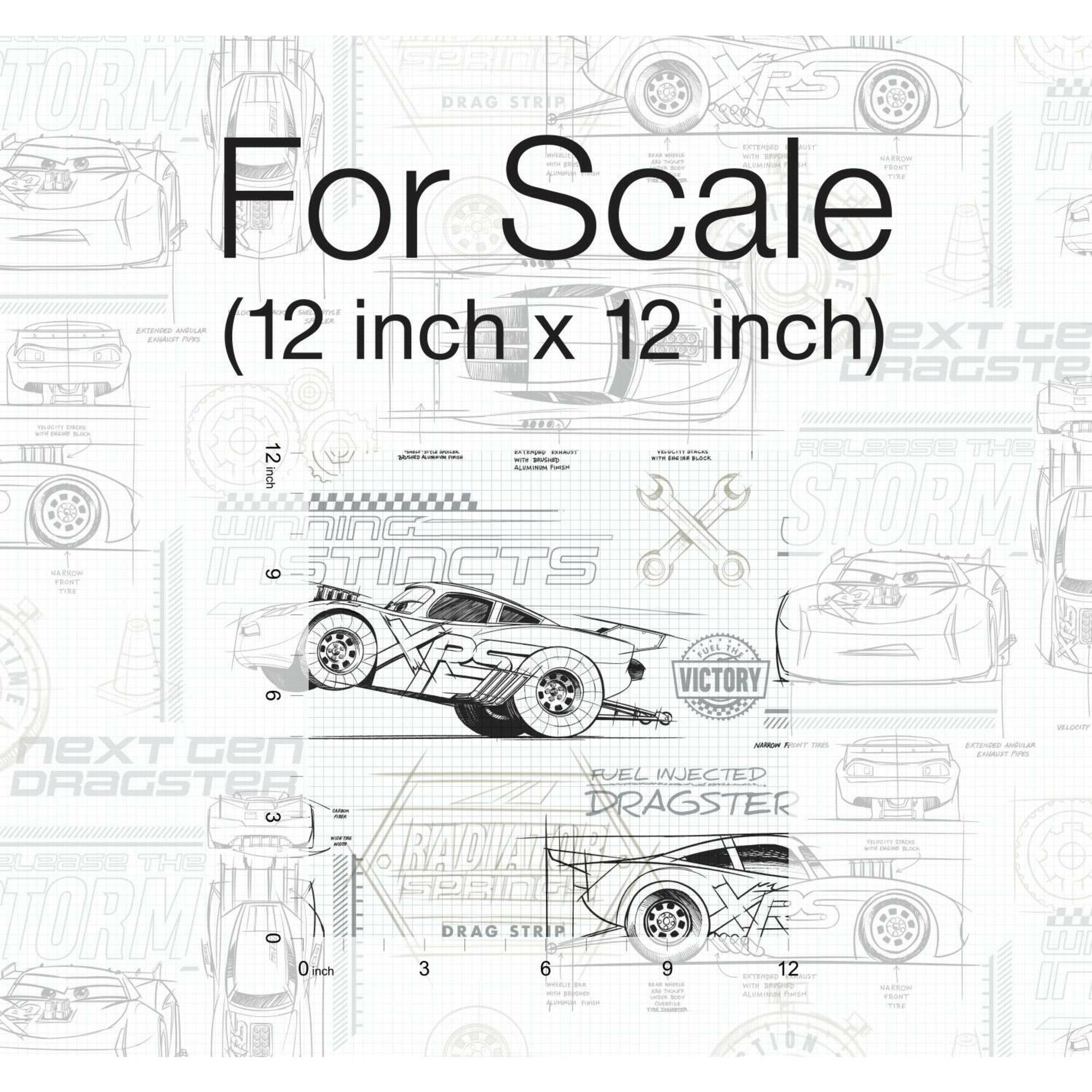 RoomMates Disney Pixar Cars Schematic Peel & Stick Wallpaper